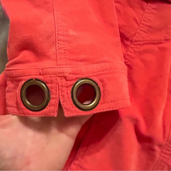 AMX Size 1X coral/pink corduroy jacket-hook and eye closure with grommets. - Picture 8 of 14